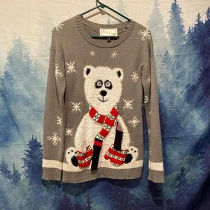 Women's Medium Polar Bear Christmas‎ Sweater